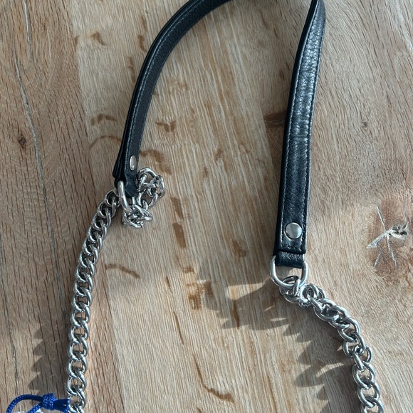 Rebecca Minkoff Black Crossbody with Silver Chain - Picture 3 of 5